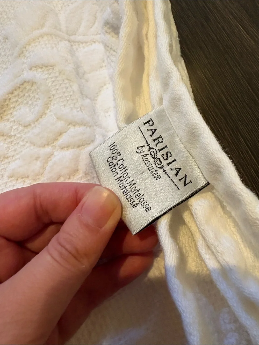 Parisian By Kassatex Pair Of Body Towels 100% Cotton Plush Towels